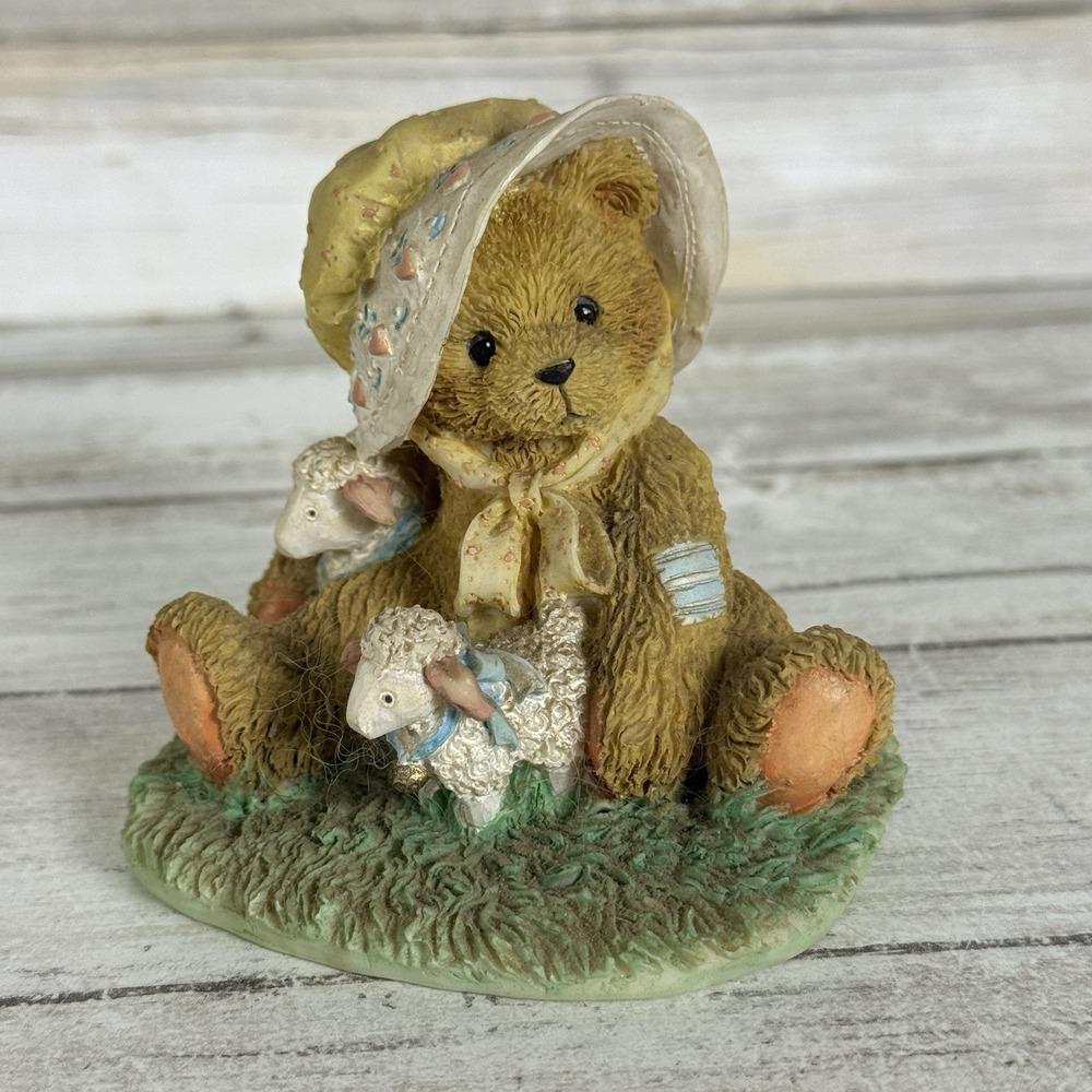 Cherished‎ Teddies CHARITY- I Found A Friend In Ewe - Bear with Lamb Figurine